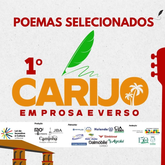 Conheça os classificados para o 1º Carijo em Prosa e Verso