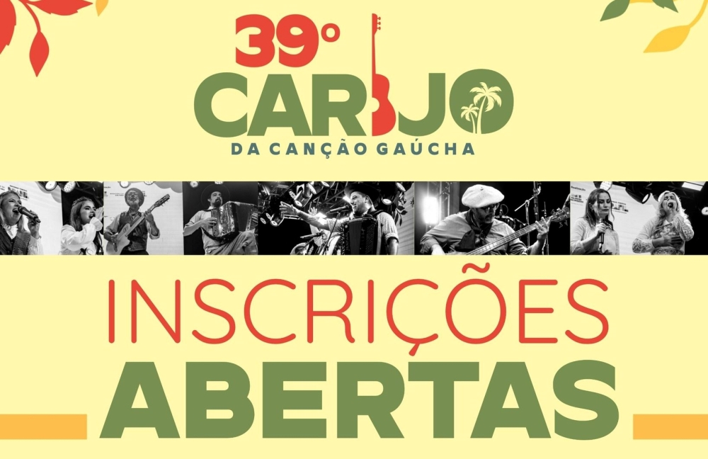  Inscrições para o 39º Carijo da Canção Gaúcha seguem até 14 de abril