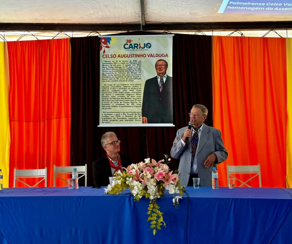 Palestra sobre trajetória de vida de Celso Augustinho Valduga marca abertura oficial da Casa de Cultura no 38º Carijo da Canção Gaúcha