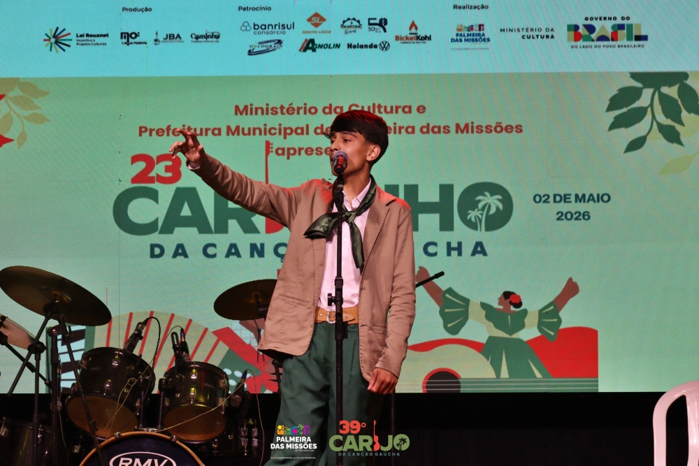 Anunciados os concorrentes da Fase Geral do 23º Carijinho da Canção Gaúcha