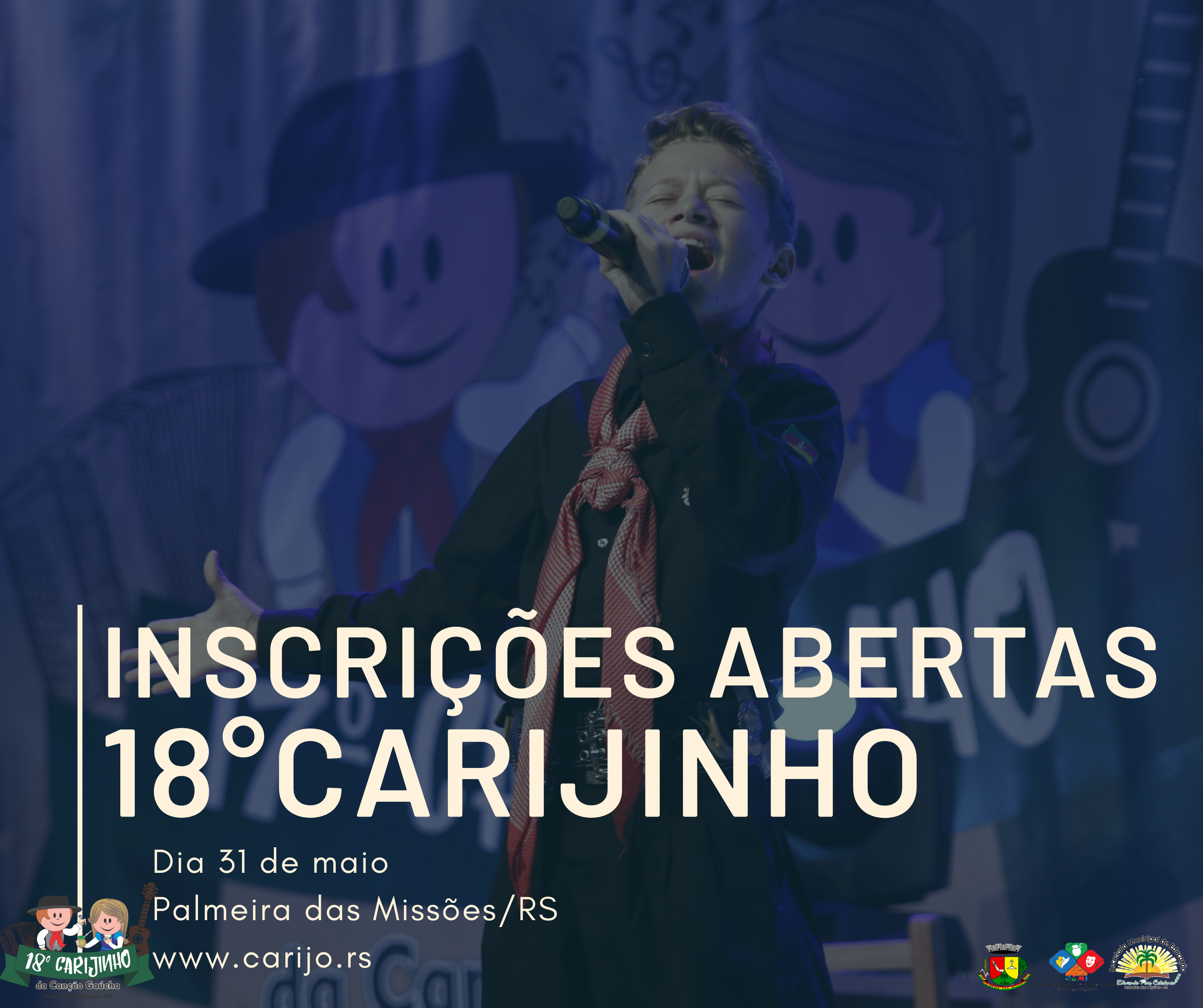 Inscrições abertas para o 18º Carijinho da Canção Gaúcha